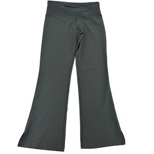 Lucy leggings size small gray green bootcut slit athleisure casual walking